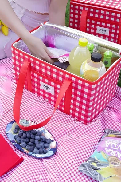 Flora Katlanabilir Termo Çanta, Isı Yalıtımlı Termal Kamp Piknik Çantası Sıcak Soğuk Tutucu 15 Litre - 2