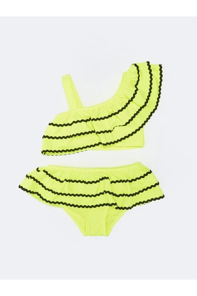 Sutaşı Detaylı Kız Çocuk Bikini Takım