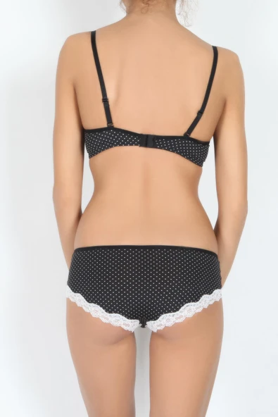 Puanlı dantel detaylı külot - Resim 2