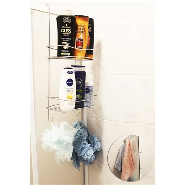 SAS Duşakabin Askılı Düz Banyo Rafı SAS Duş askısı - 3