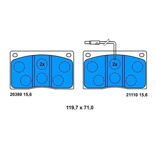 Beşer 3526 Fren Balatası Ön Fişli Master I 80- ürün görseli 1