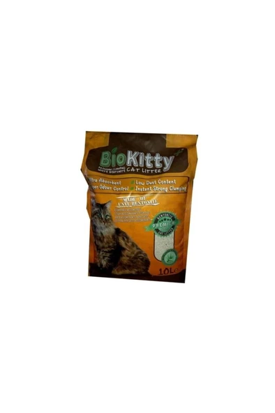 BioKitty AloeVera Kokulu Tozsuz İnce Taneli Topaklanan Kedi Kumu 10 Lt - 2