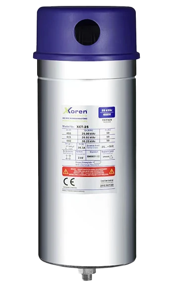 Xkoren 25 kVAr / 36.1A / 400V / 3x166UF / Trifaze Güç Kondansatörü