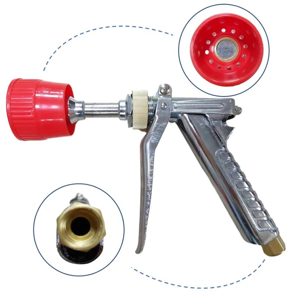 Gardenpro Tetikli Krom İlaçlama Tabancası Kısa Tip