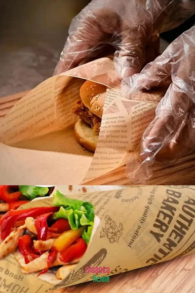 Nisanca Home Vintage Gazete Desenli Yağlı Sunum Kağıdı – Pinterest Stilinde Estetik Kahvaltı, Peynir Tabağı ve Fast Food Sunumları için 50’li Paket - 3