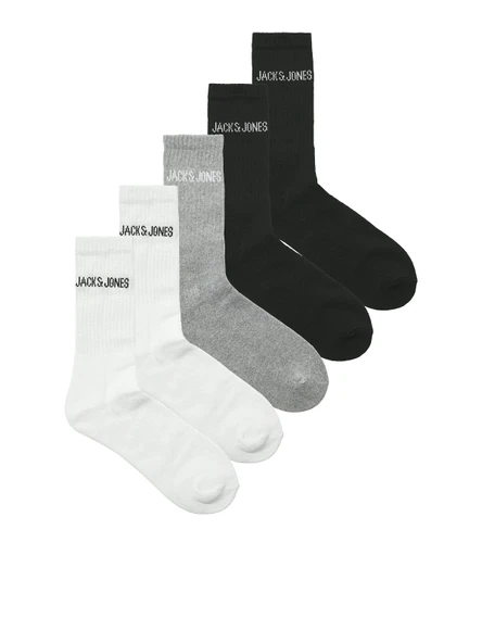 JACK JONES Erkek 5 li Uzun Spor Çorap 12266536
