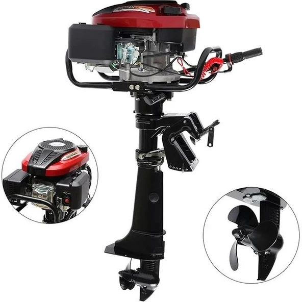 Tomking TK139FD-R Dıştan Takma Vitesli Bot Tekne Motoru 7Hp - 4