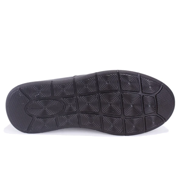 Dagoster DMA08-433 Siyah Ortopedik Poliüretan Taban Günlük Bağcıklı Erkek Deri Ayakkabı - 4