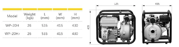 Gardenpro WP-20H2 Yüksek Basınçlı Benzinli Su Motoru 75 mt - 3