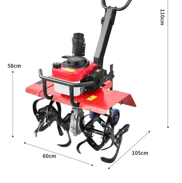 Benzinli 24 Bıçaklı 4 Hp 4 Zamanlı Mini Çapa Makinesi - 2