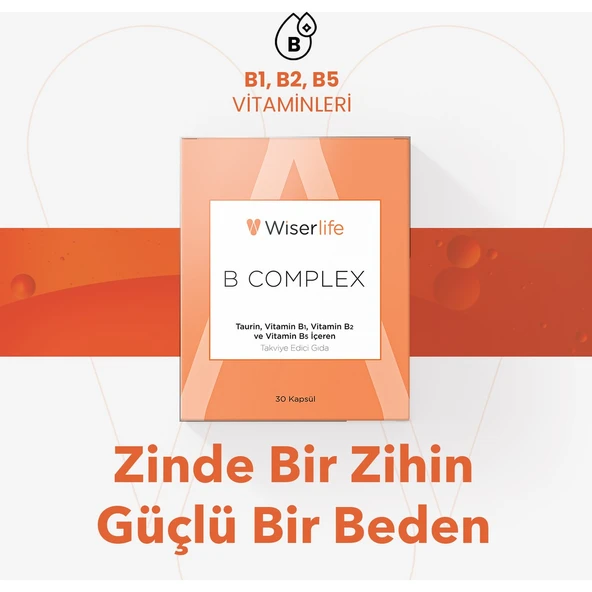 Wiserlife B Complex Taurin Takviye Edici Gıda 30 Kapsül - Resim 11