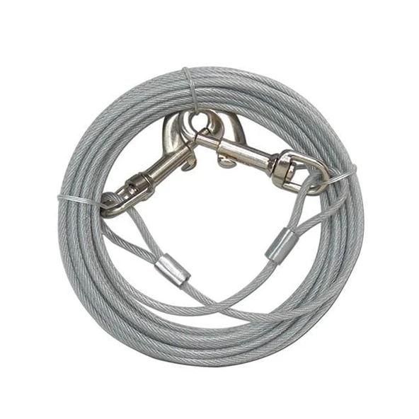 Eastland Köpek Çelik Bahçe Bağlama Halatı Gri 3 Mm 9 Mt