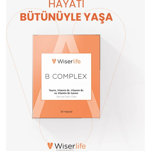 Wiserlife B Complex Taurin Takviye Edici Gıda 30 Kapsül - Resim 8