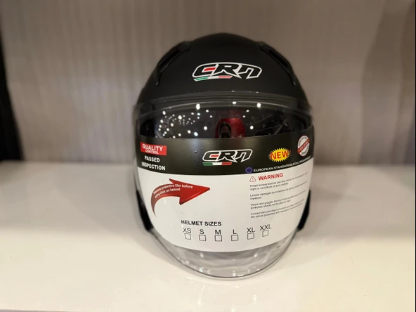 KASK CRN 620 AİR ÇENESİZ MAT SİYAH/TURUNCU - 3