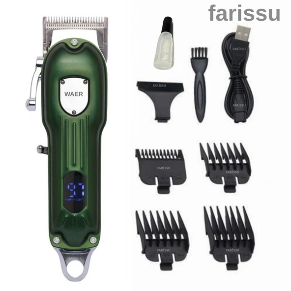 WAER WA-095 Şarjlı Kedi Köpek Tıraş Makinesi | 6500 RPM Motor | 4 Taraklı | USB Şarjlı - 8