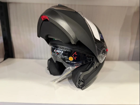 KASK CRN 925 ÇENE AÇILIR MAT SİYAH - 2