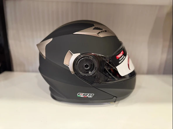 KASK CRN 925 ÇENE AÇILIR MAT SİYAH - 4