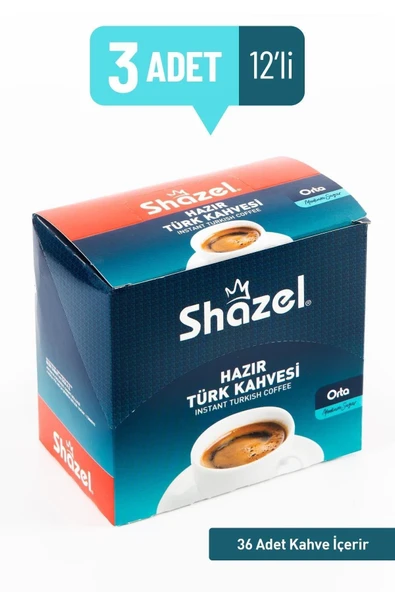 Hazır Türk Kahvesi 7g X 12 Adet X 3 Kutu- Orta