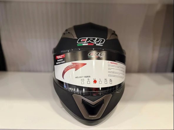 KASK CRN 925 ÇENE AÇILIR MAT SİYAH - 3