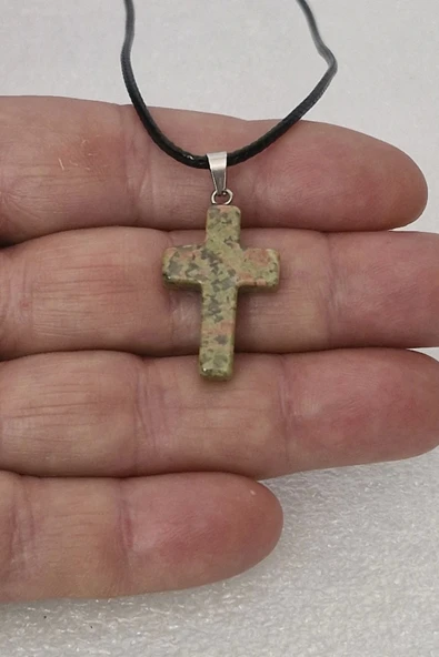 Unakit Taşı Haç Kolye 104-10 - 2