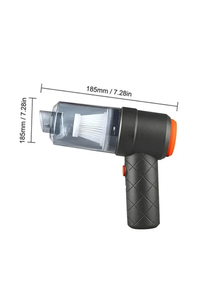 Tilbe Home Portatif Şarjlı Araç içi Süpürgesi Vakumlu Kablosuz Pratik Toz Kül Temizliği Filtreli Mini Süpürge - 2