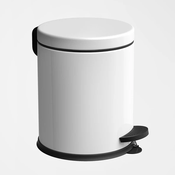 SAS Beyaz Pedallı Banyo &  Çöp Kovası 5 Lt