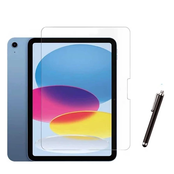 Apple iPad 10. Nesil / iPad A16 Uyumlu 10,9 inç Tablet Kılıfı Cam Kalem Set - 2