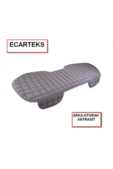 Audi A3 Soft Ortopedik Cepli Oto Kılıf- Minder Seti (3 parça) Antrasit - 2