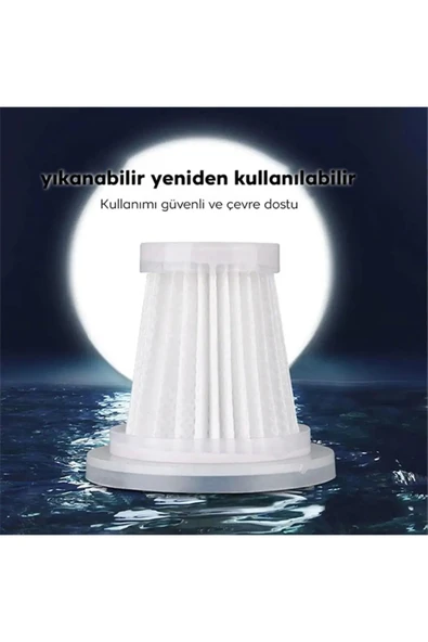 Tilbe Home Portatif Şarjlı Araç içi Süpürgesi Vakumlu Kablosuz Pratik Toz Kül Temizliği Filtreli Mini Süpürge - 5