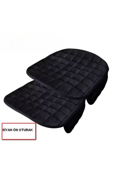 Araba Koltuk Soft Ortopedik Cepli Oto Kılıf- Minder Seti (3 parça) Siyah - Resim 4