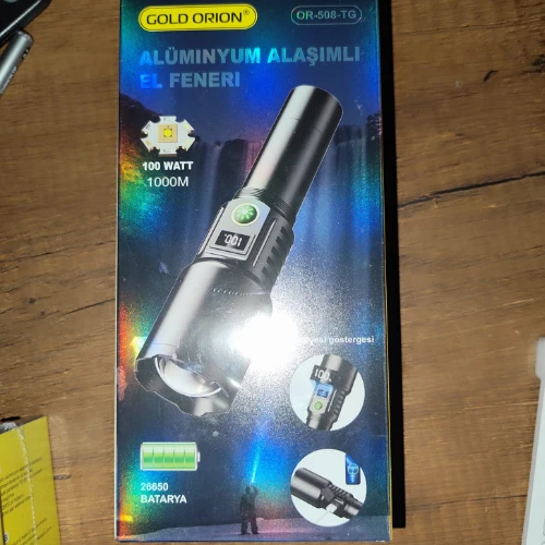Gold Orion OR-508-TG Alüminyum Alaşımlı El Feneri – 100W / 1000 Metre Aydınlatma - 6