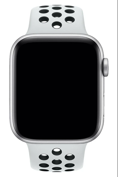 Apple Watch Series SE 44 MM Fileli Kordon Beyaz-Siyah - 5