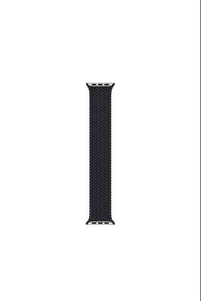 Apple Watch 3 40 MM Tek Parça LARGE Hasır Kordon Kömür
