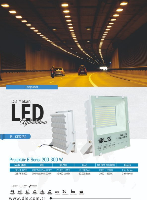 300W Led Projektör Beyaz Işık - 2