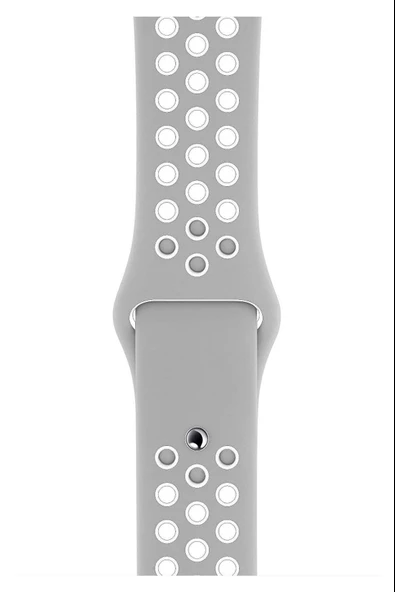Apple Watch Series 6 40 MM Fileli Kordon Gri-Beyaz