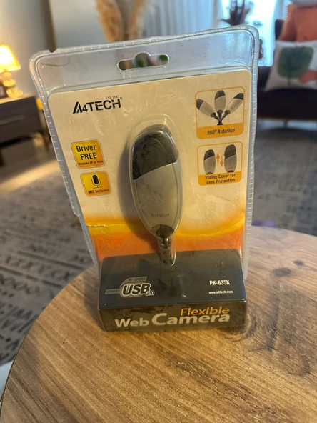 A4Tech Webcam PK-635K Kamera Mic+Tak Çalıştır 2.EL KULLANILMIŞ