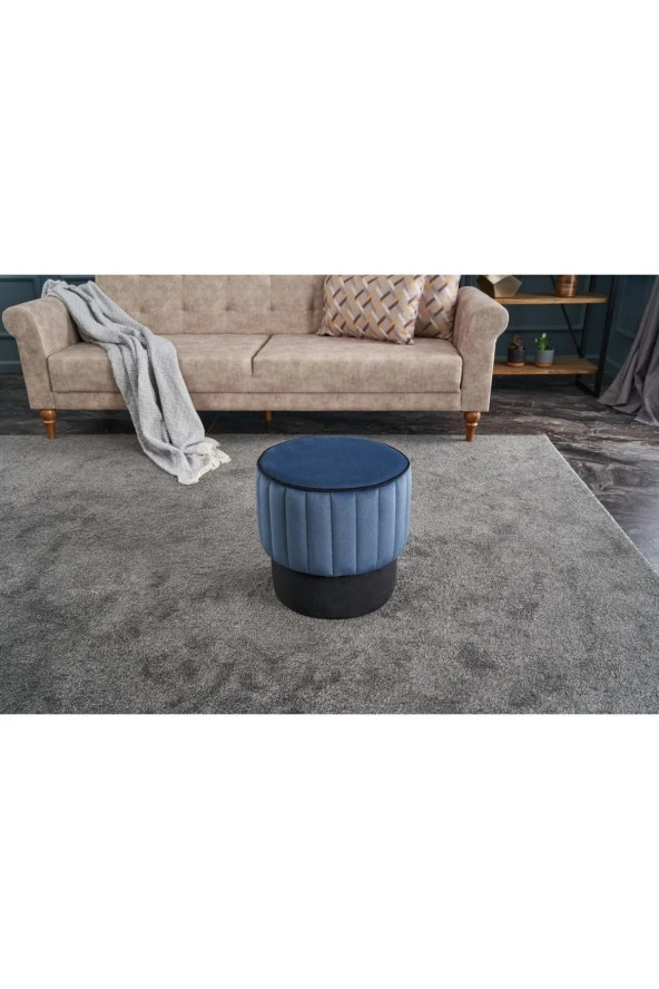 Evdebiz Rose Puf Mavi - 2