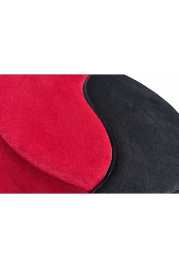 Evdebiz Kırmızı Siyah Puf - 2