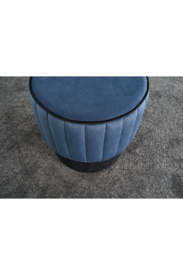 Evdebiz Rose Puf Mavi - 3