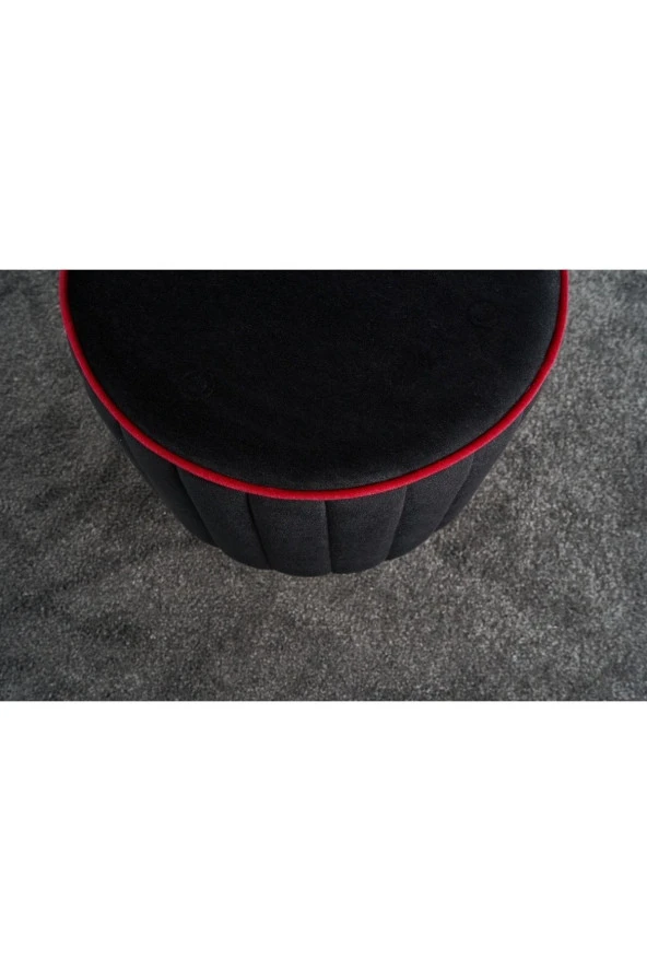 Evdebiz Siyah Lindy Puf - 4