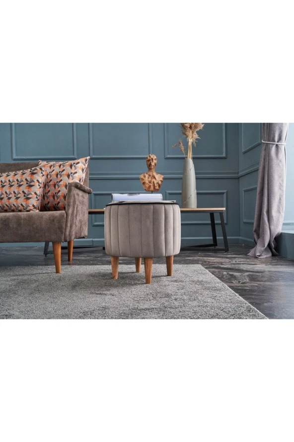 Evdebiz Lindy Puf Gri - 3