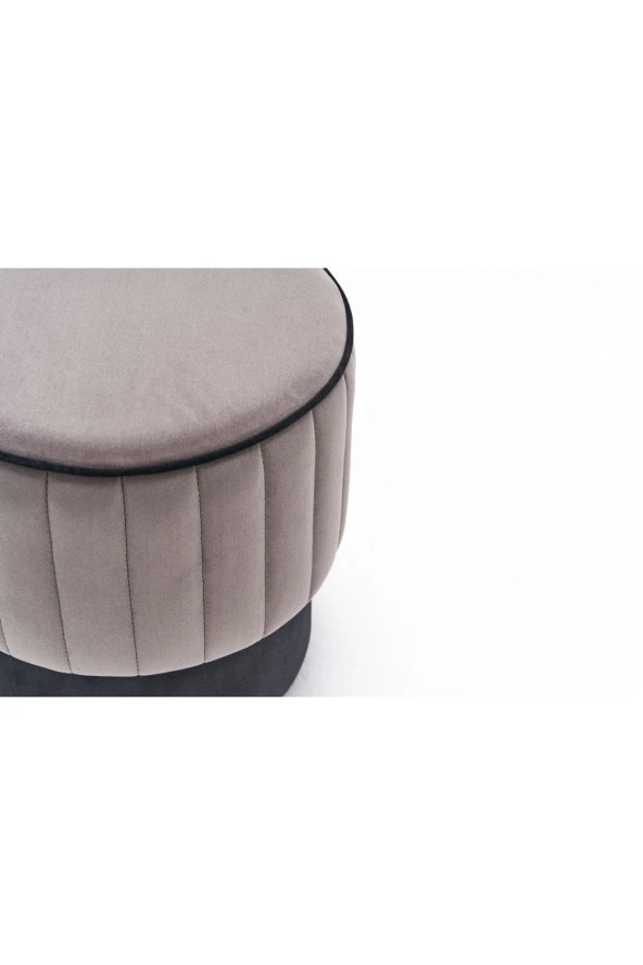 Evdebiz Gri Rose Puf - 7