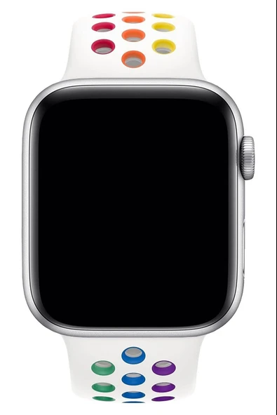 Apple Watch Series 6 44 MM Fileli Kordon Beyaz-Renkli - 3