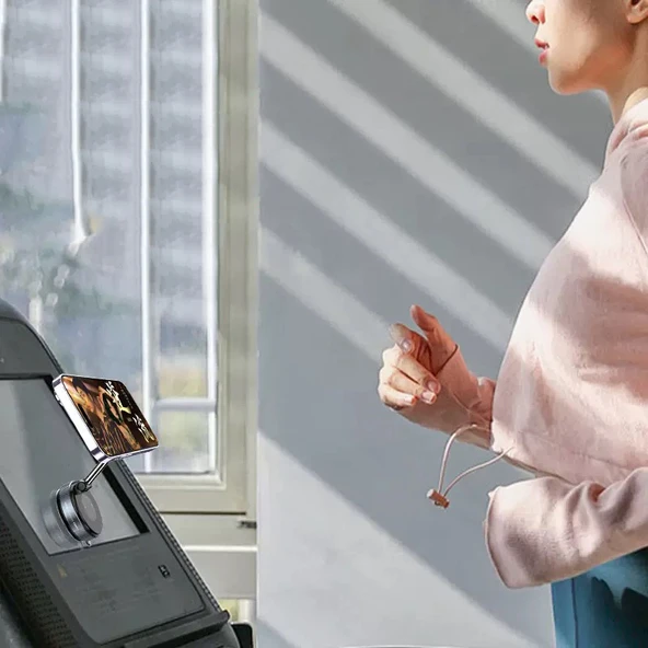 Plentiful 360° Dönebilen Vakumlu Manyetik Telefon Tutucu Ayna Cam Araba Uyumlu - 5