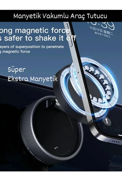 Plentiful Güçlü 360° Dönebilen Manyetik Kilitli Araç Telefon Tutucu - 3