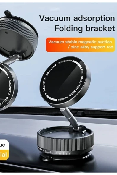 Plentiful Güçlü 360° Dönebilen Manyetik Kilitli Araç Telefon Tutucu - 5