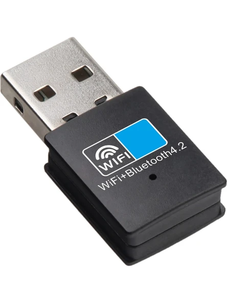 Plentiful USB Wifi+Bluetooth Adaptör, Bluetooth 4.2 150MBPS Wifi Dongle Ağ Kartı, Wifi ve Bluetooth Alıcı Verici