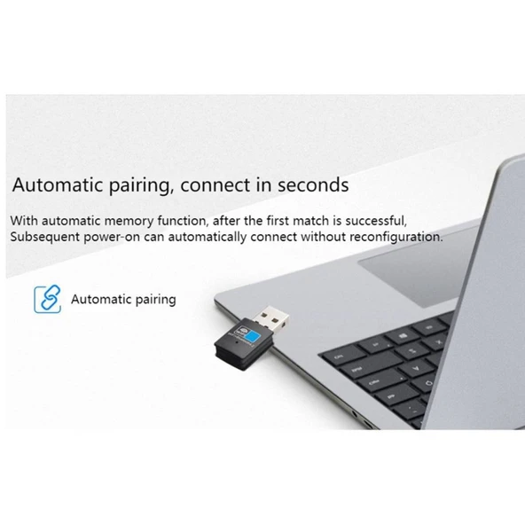 Plentiful USB Wifi+Bluetooth Adaptör, Bluetooth 4.2 150MBPS Wifi Dongle Ağ Kartı, Wifi ve Bluetooth Alıcı Verici - 4