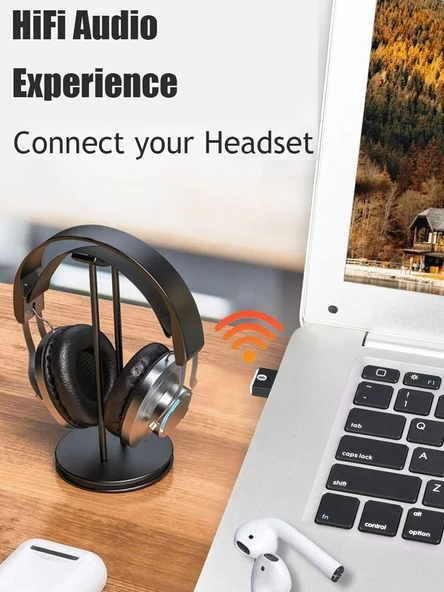 Plentiful Bluetooth Adaptör 5.3 USB Bluetooth Dongle Kablosuz Masaüstü Laptop PC Tak/Çalıştır Windows 11/10/8.1/7 ile Uyumlu - 4