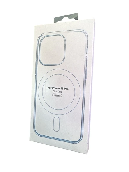 İPhone 16 Pro için Kılıf Kamera Korumalı Magsafe Wireless Şarj Özellikli Şeffaf Kılıf - 6